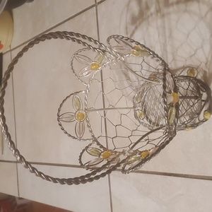 Beaded Wire Basket 9in
